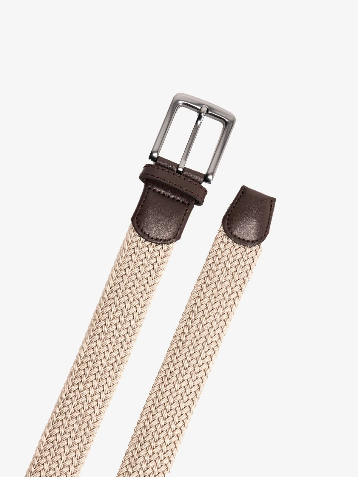 Handwoven Solid Color Stretch Belt