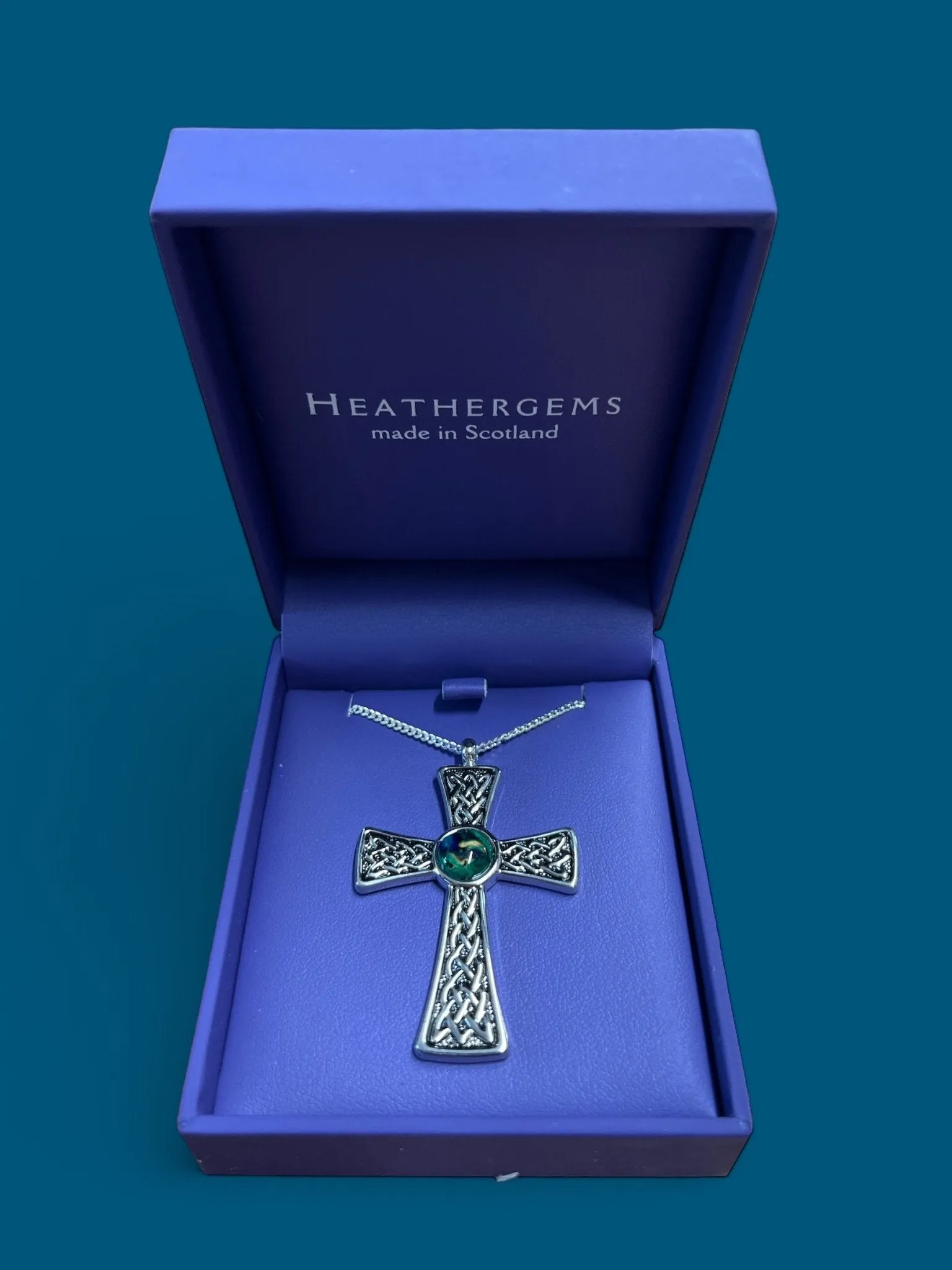 Heathergems Silver Plated Celtic Cross Necklace