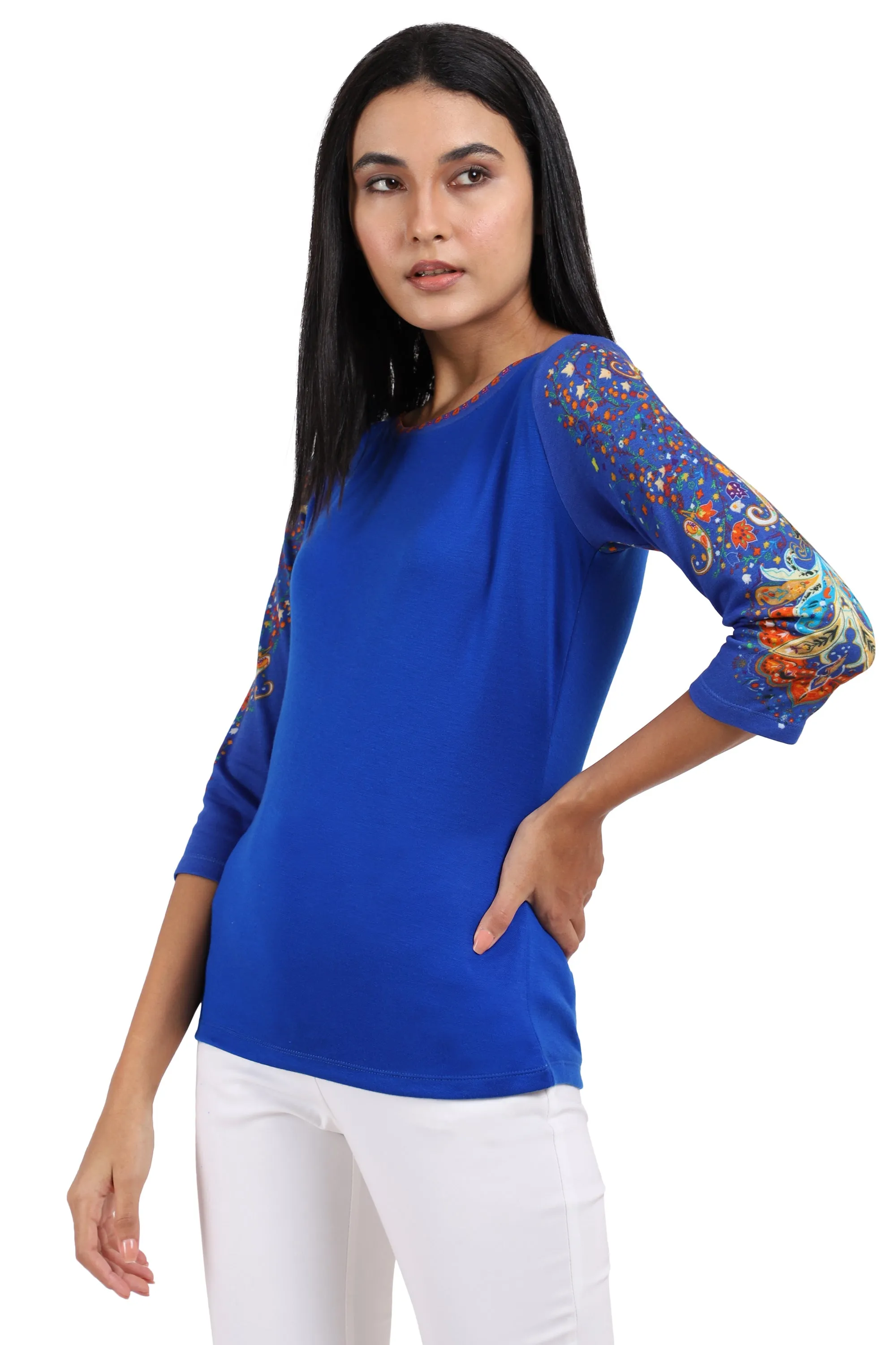 Indigo Blue Cotton Top