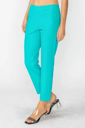 Jade Button Hem Slim Crops