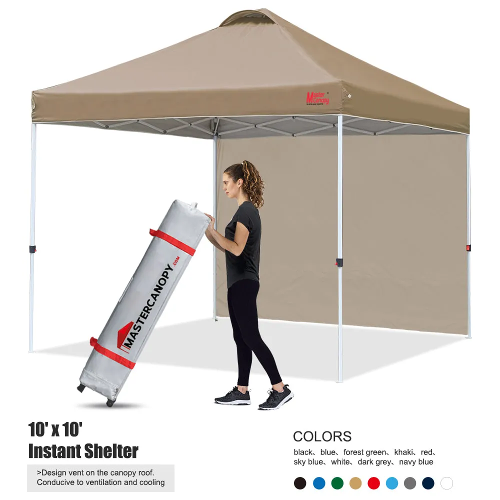 Leisure Sports 10x10/12x12 Durable Ez Pop-up Canopy Tent with 1 Sidewall-US