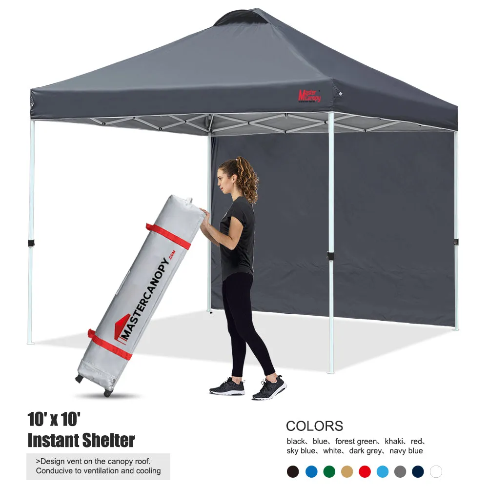 Leisure Sports 10x10/12x12 Durable Ez Pop-up Canopy Tent with 1 Sidewall-US