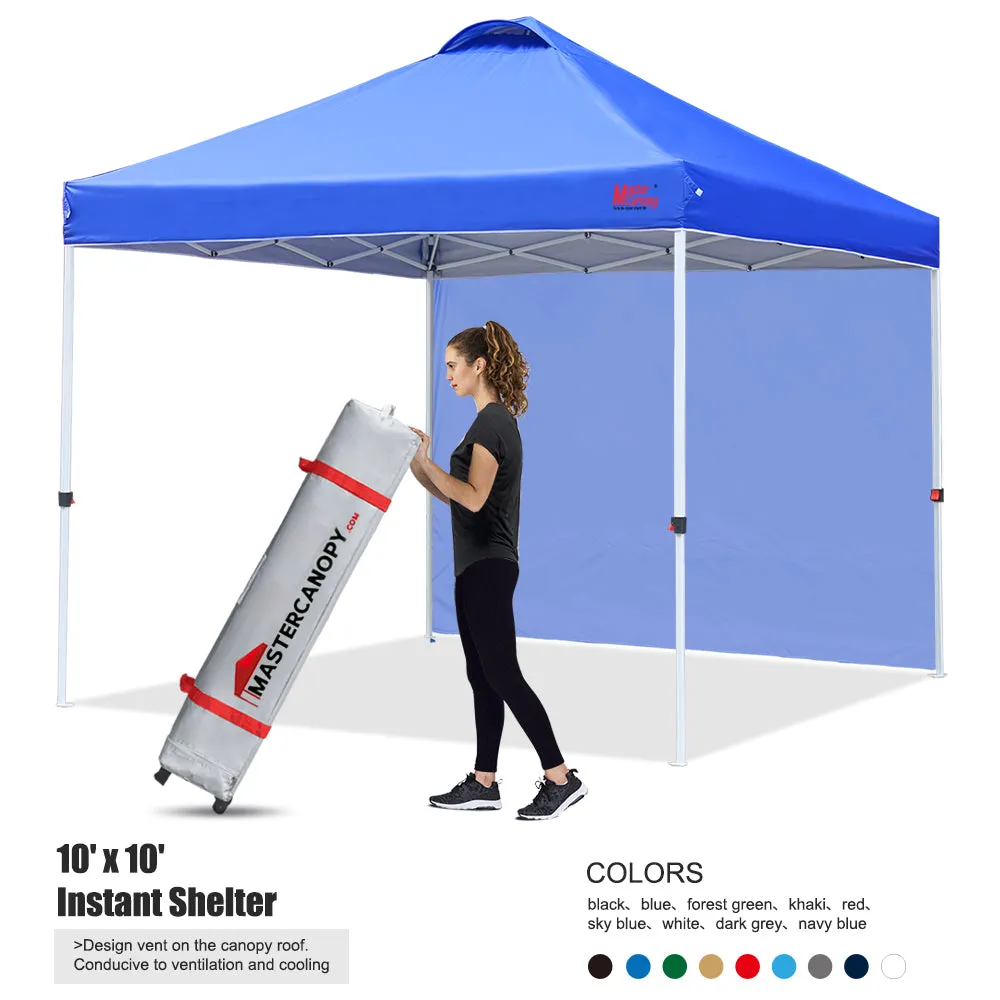 Leisure Sports 10x10/12x12 Durable Ez Pop-up Canopy Tent with 1 Sidewall-US