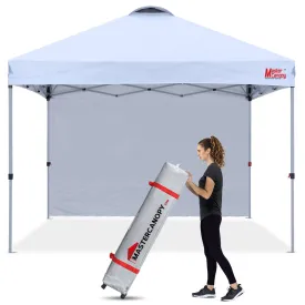 Leisure Sports 10x10/12x12 Durable Ez Pop-up Canopy Tent with 1 Sidewall-US