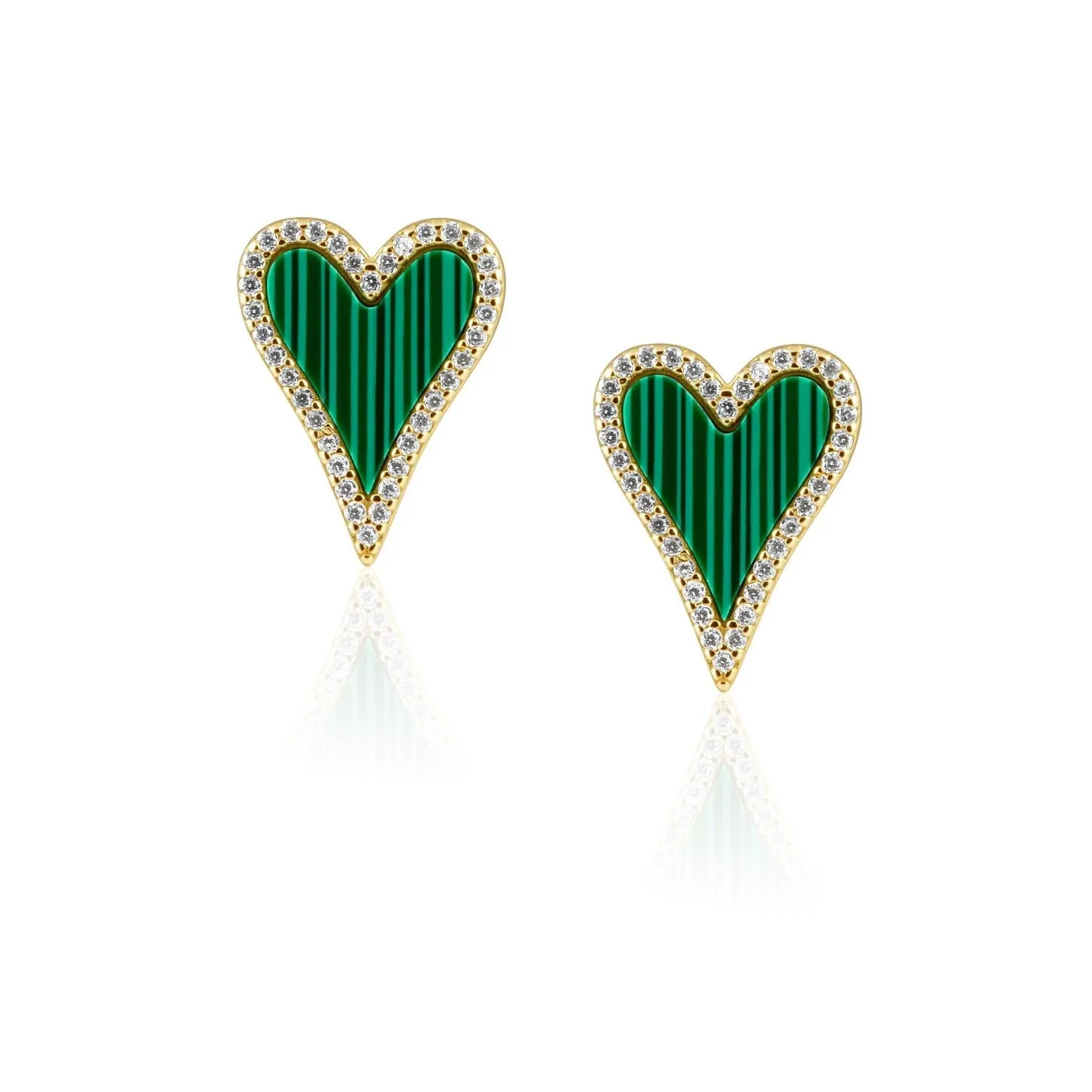 Lucy CZ Heart Studs