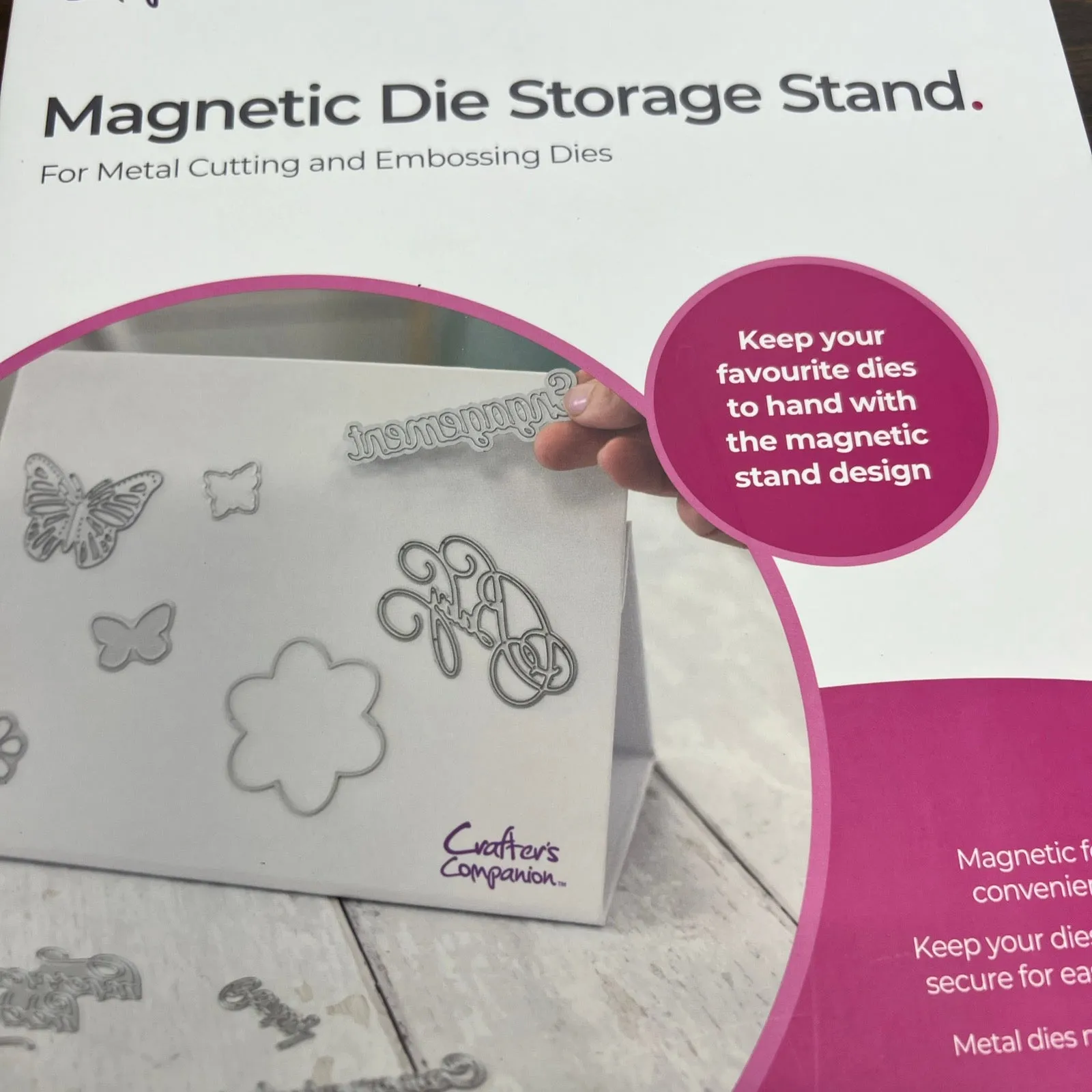 Magnetic die storage stand by crafters companion