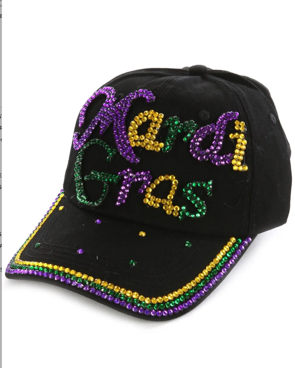 Mardi Gras Bling Bling Cap