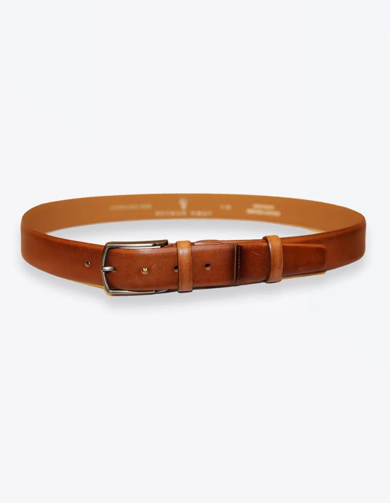 Matte Tobacco Leather Belt