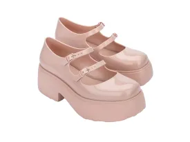 Melissa Farah AD Platform Block Heels Pink Sneakers For Women