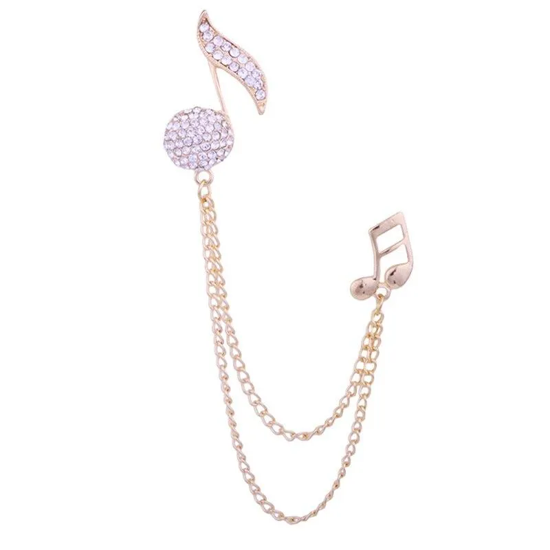 Melody Crystal Tassel Pin