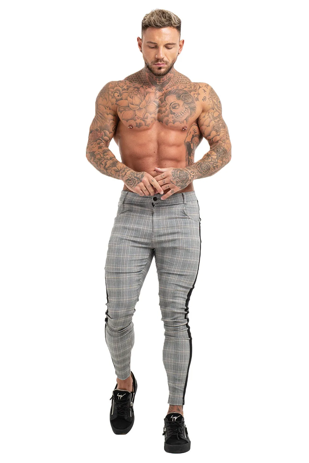 Men's Light Grey Skinny Pant