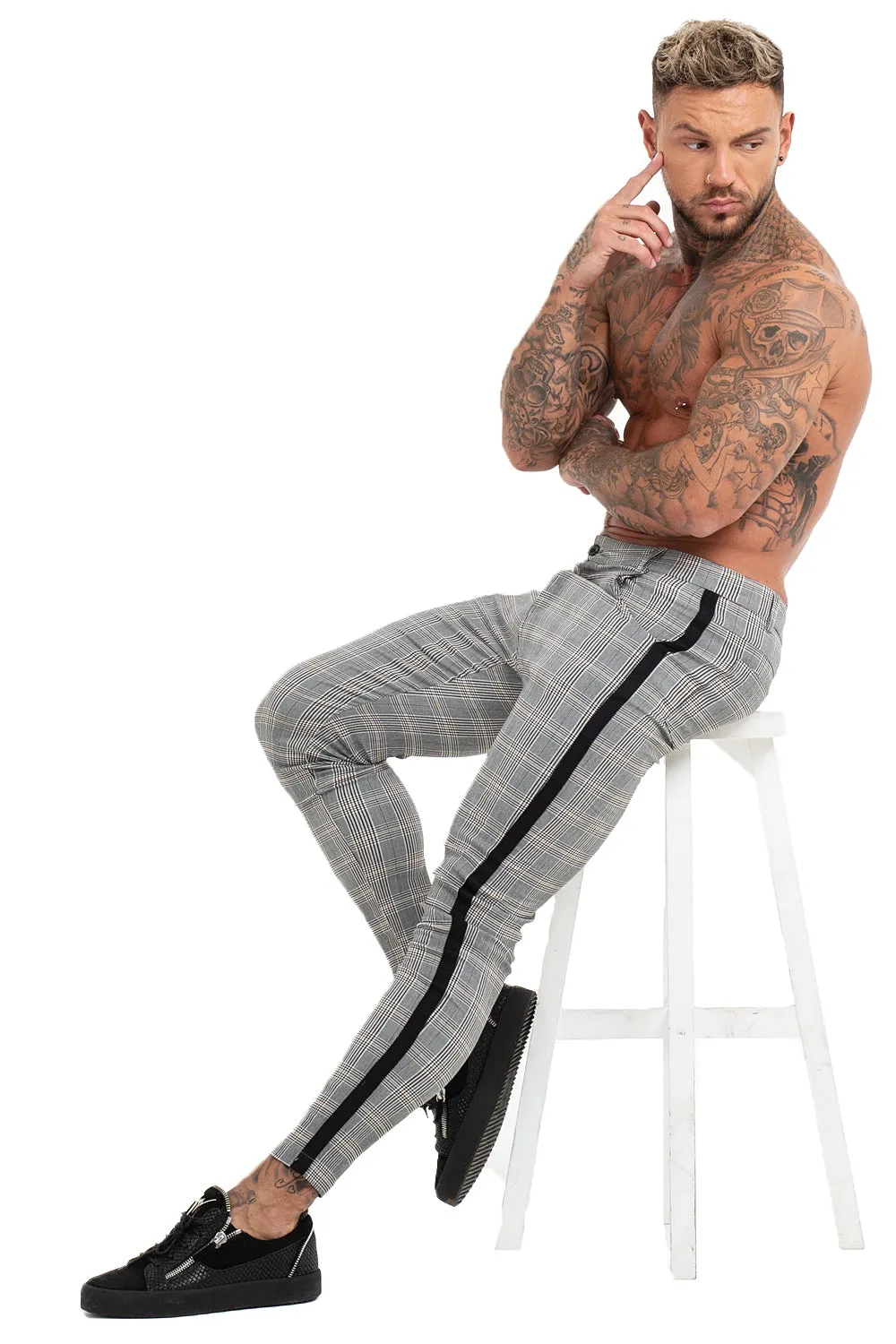 Men's Light Grey Skinny Pant