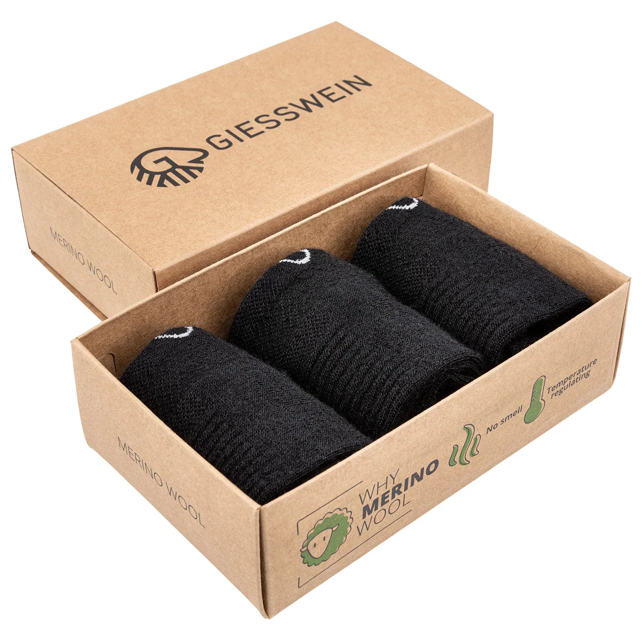 Merino Wool Sneaker Socks (pack of three)