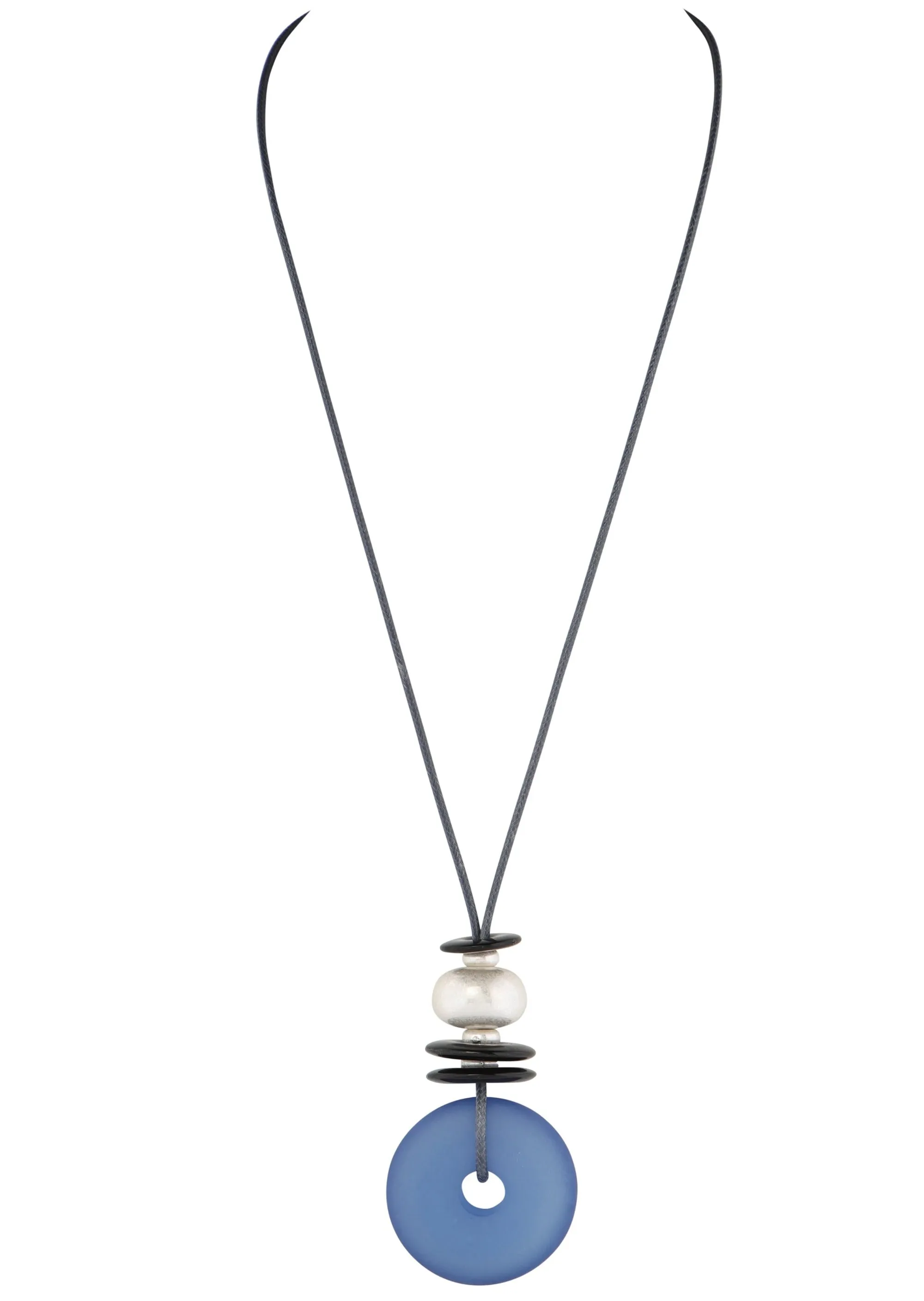 Merx - Colored Circle Drop Necklace