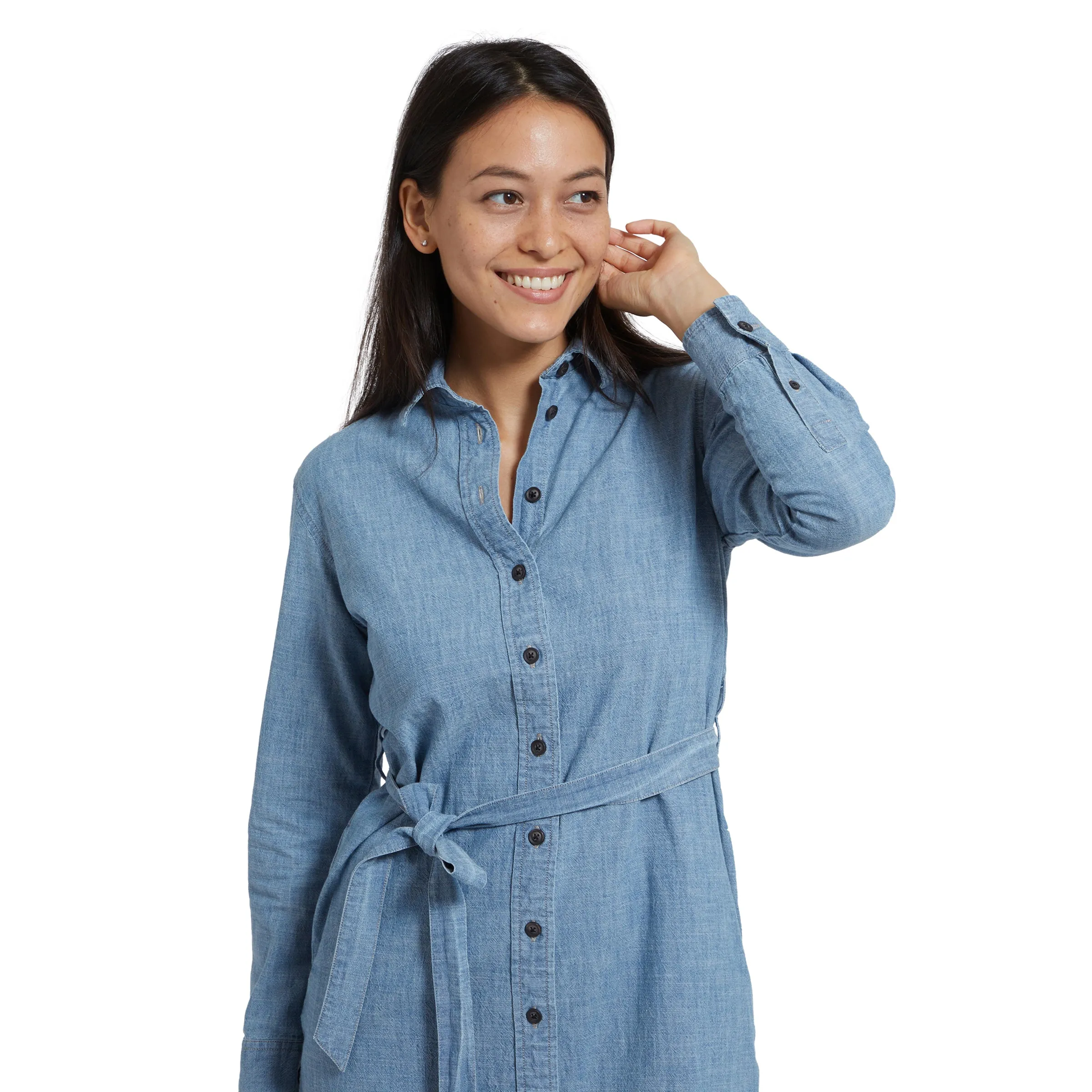 Mimi Chambray Shirt Dress - Light Blue (Final Sale)