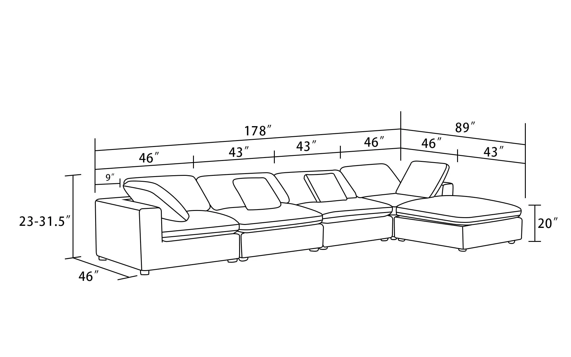 Mëlo Modular Customizable Sectional