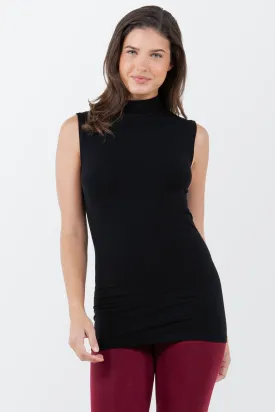 Mock Neck Sleeveless Seamless Top