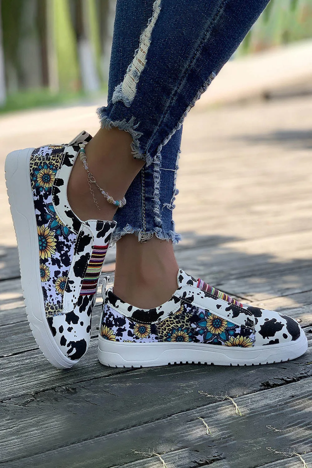 Multicolor Casual Spots Serape Sneakers