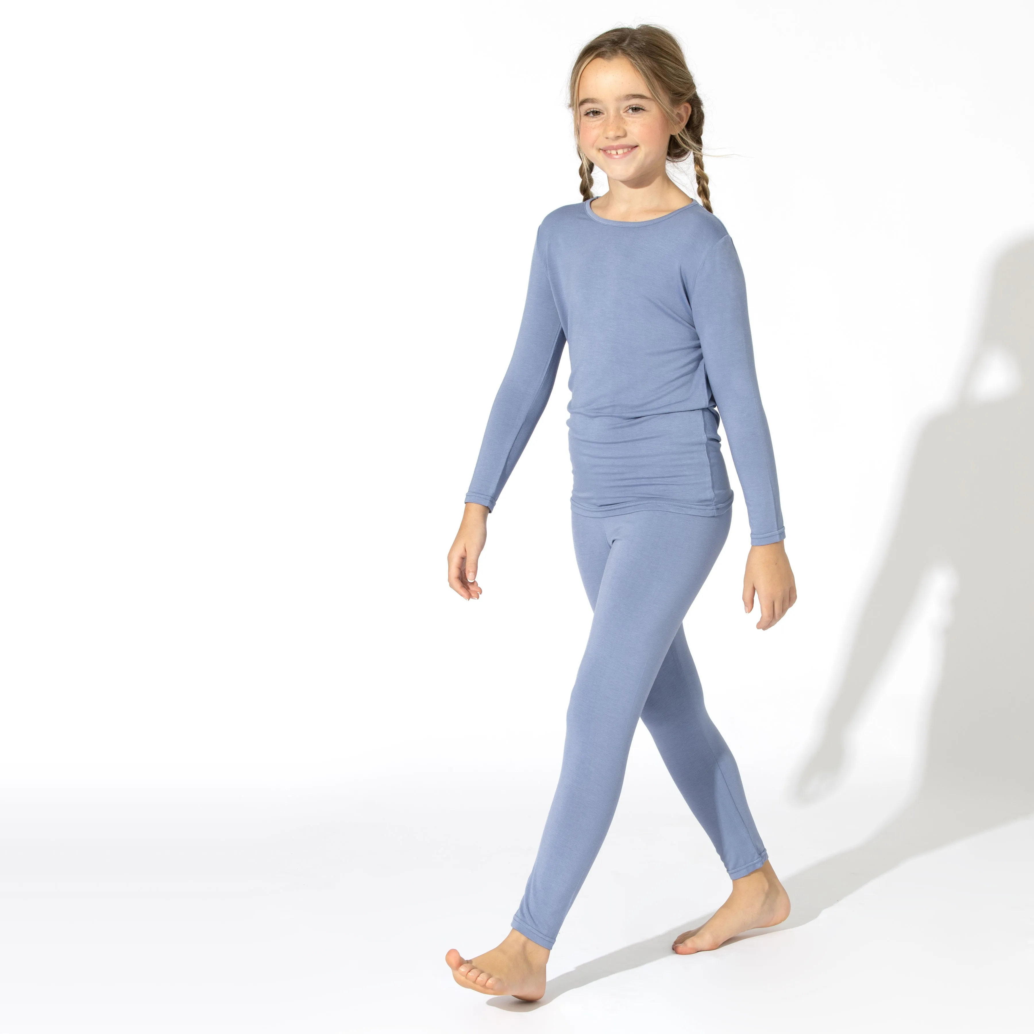 Mystic Blue Bamboo Kids Pajamas