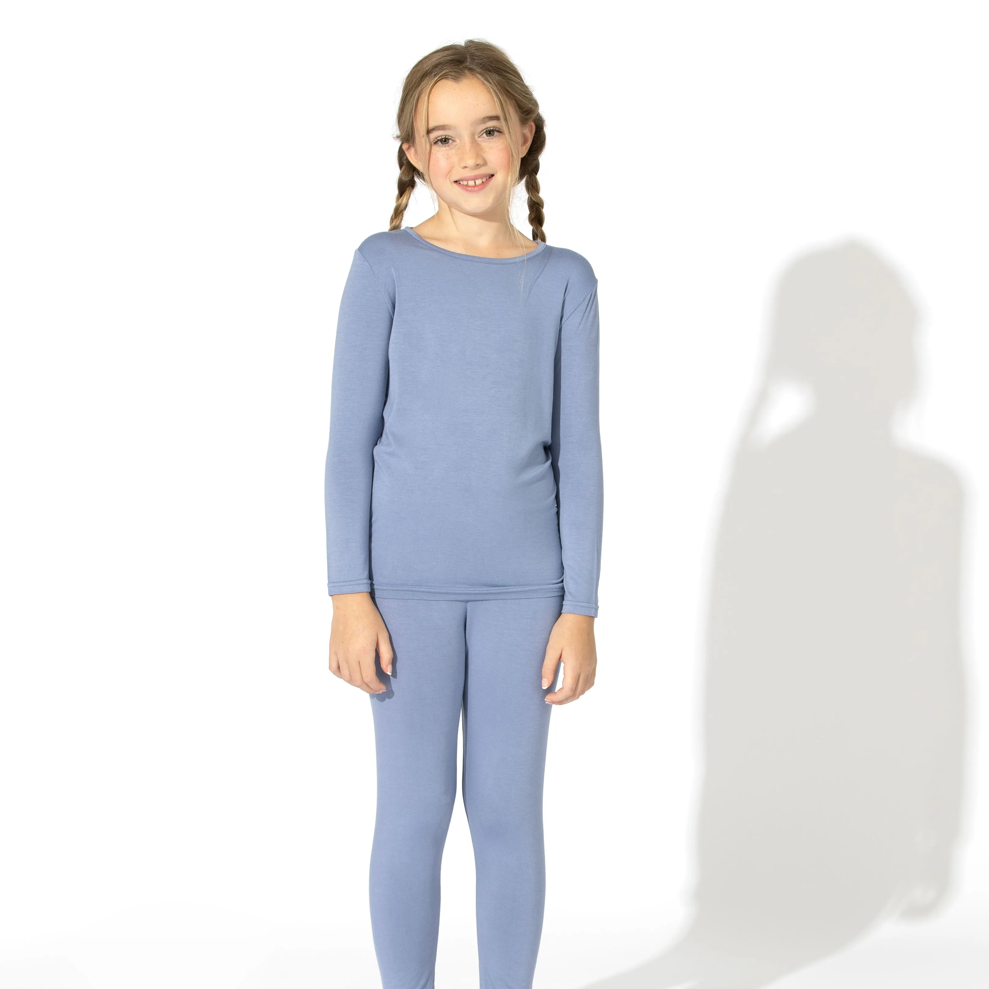 Mystic Blue Bamboo Kids Pajamas