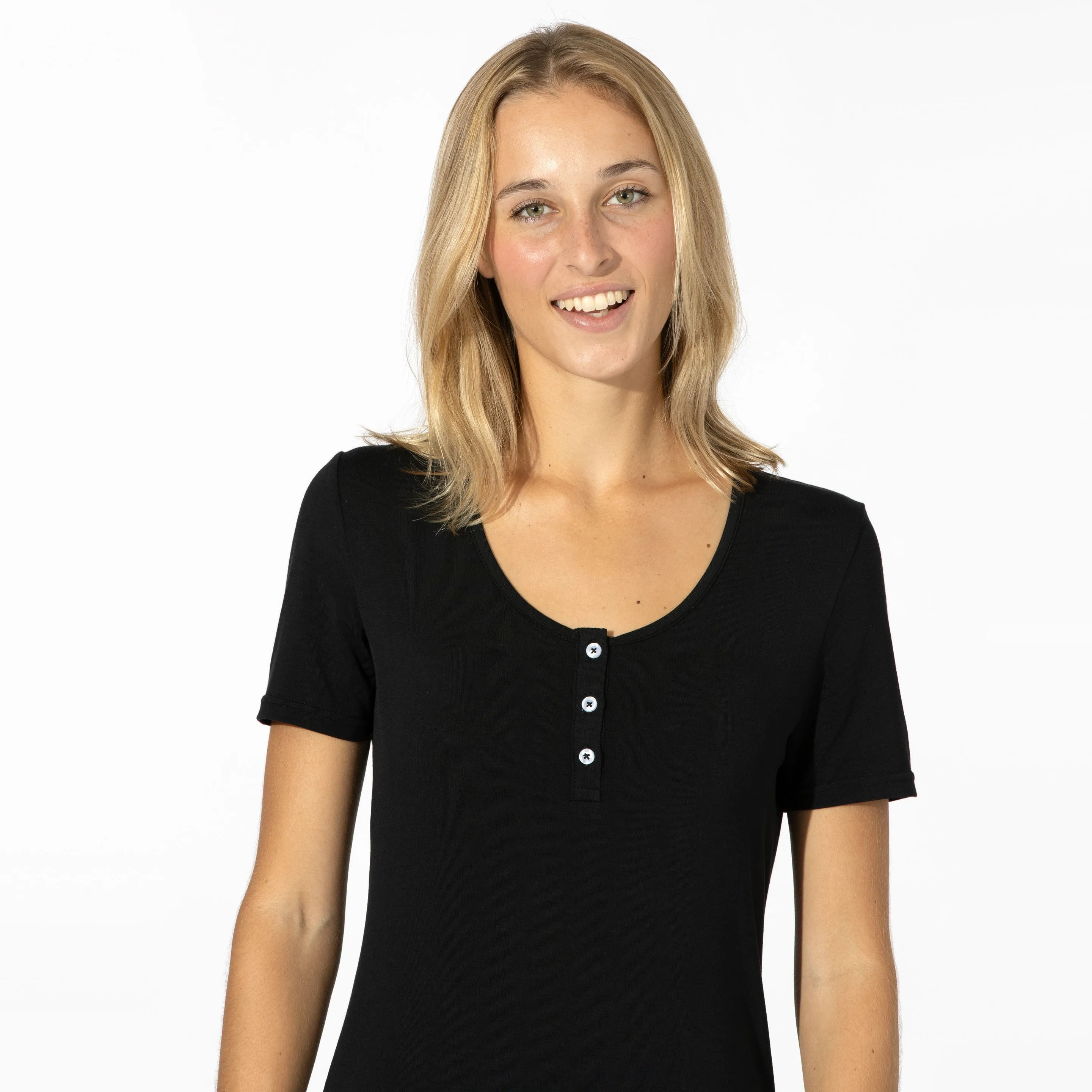 Obsidian Black Bamboo Women's Nightgown