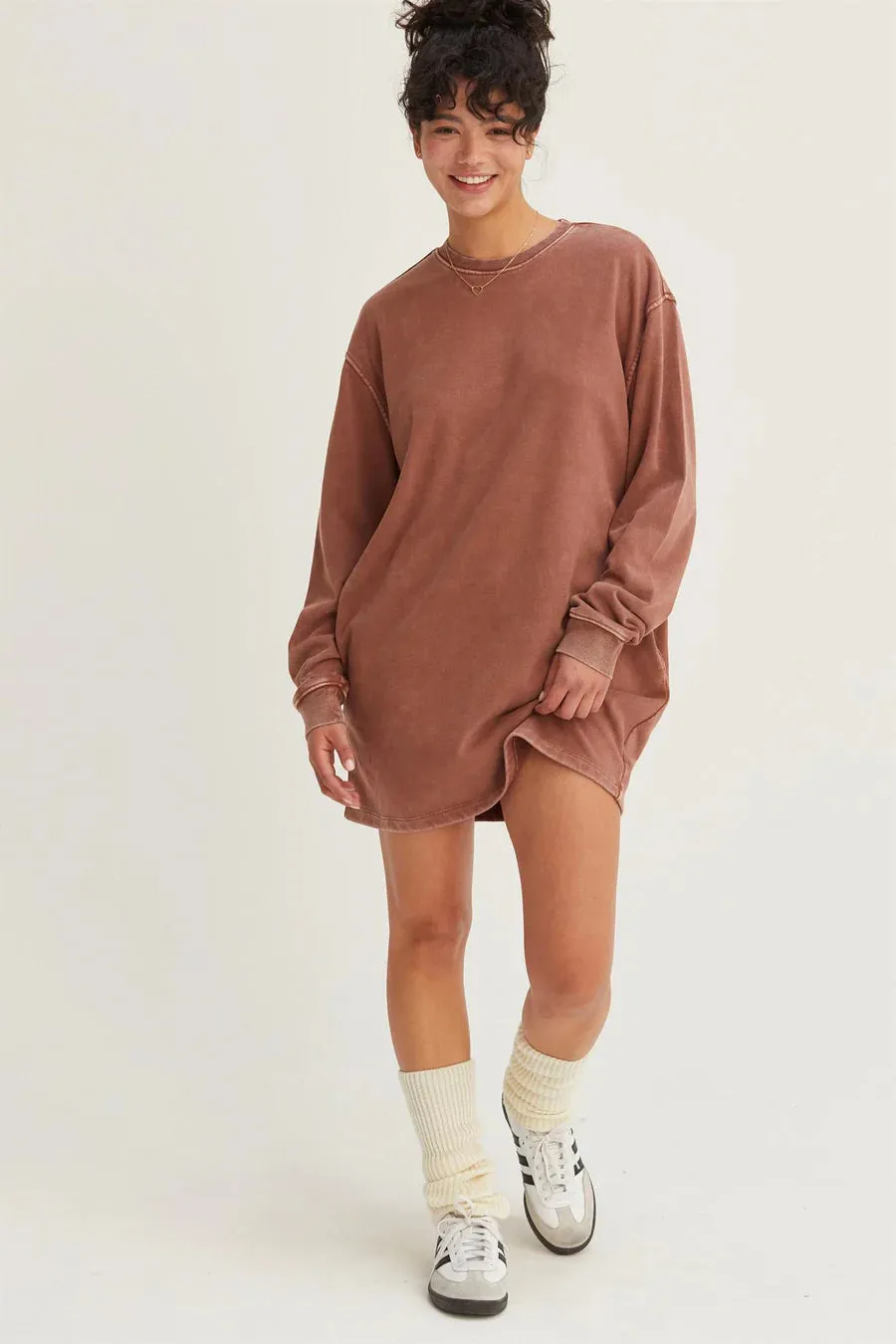 Oversized Mini Sweatshirt Dress