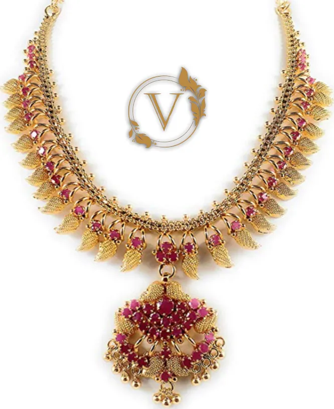 Pink Gold-Plated Long Necklace