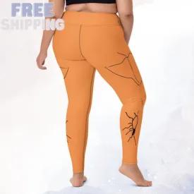 Quirky Unique Halloween Style Spider Leggings for Fall Workouts