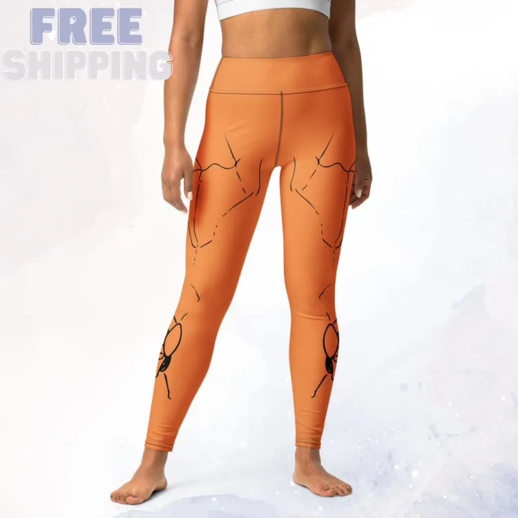 Quirky Unique Halloween Style Spider Leggings for Fall Workouts