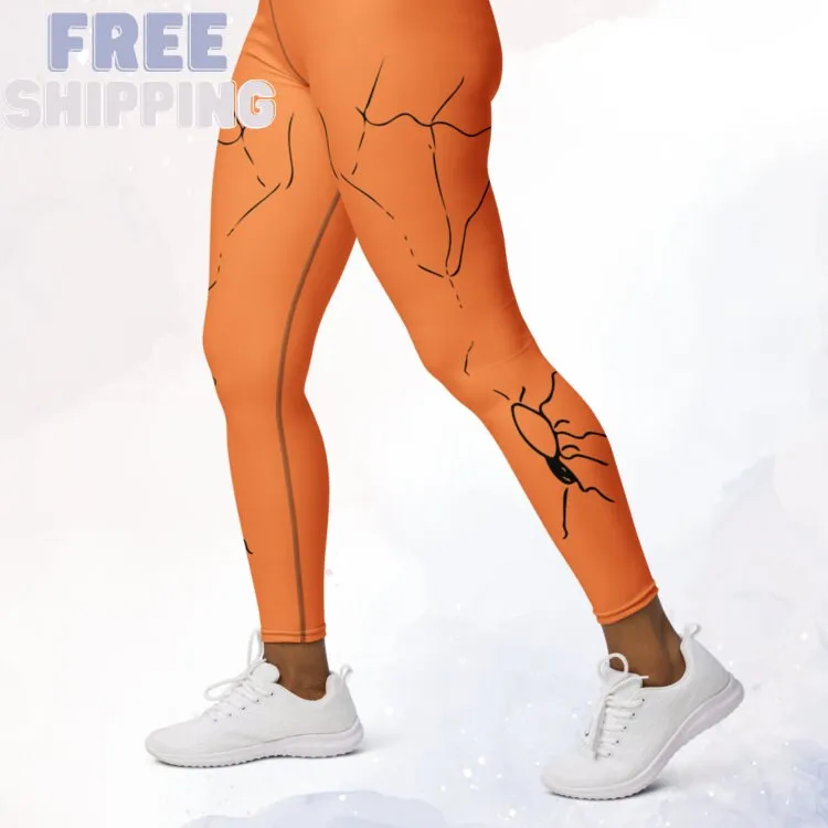 Quirky Unique Halloween Style Spider Leggings for Fall Workouts