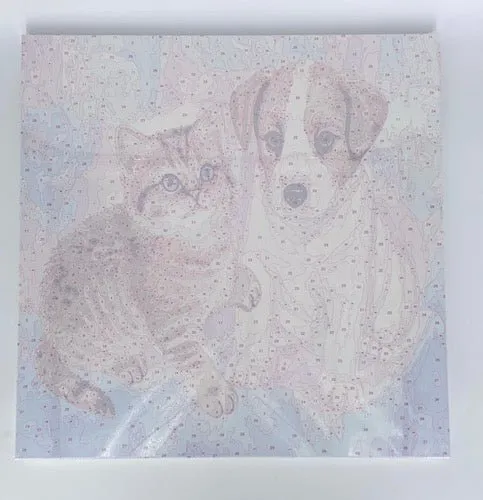 "Cat and Dog" Paint By Numb3rs Kit 50x50cm