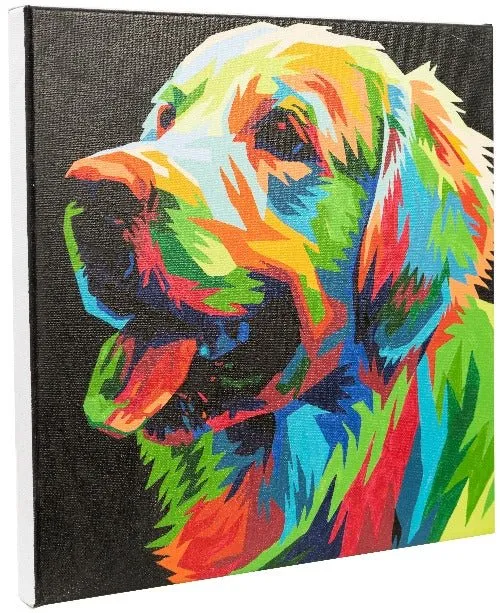 "Colourful Pup" Paint By Numb3rs Kit 30x30cm