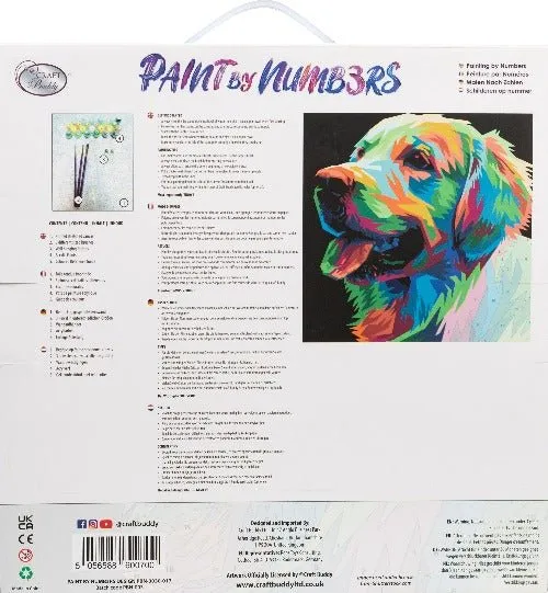 "Colourful Pup" Paint By Numb3rs Kit 30x30cm