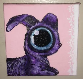 "Cyber Bunny" Mini Canvas Magnet