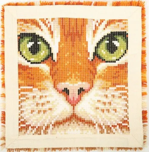 "Ginger Cat" Latch Hook Rug Kit 53.5*53.5cm