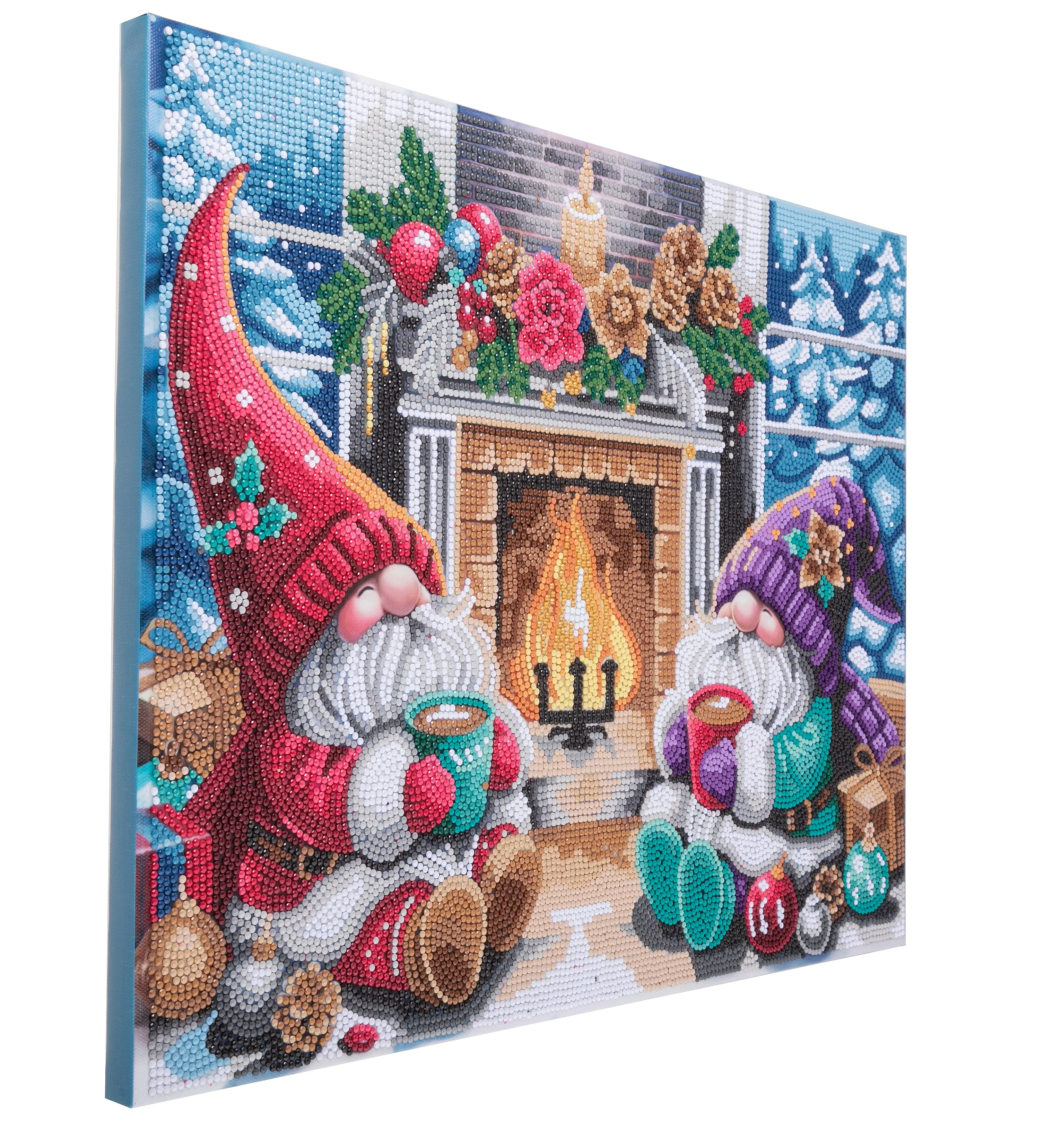 "Modern Christmas Set" Crystal Art Canvas Kit 35cmx45cm Set of 2