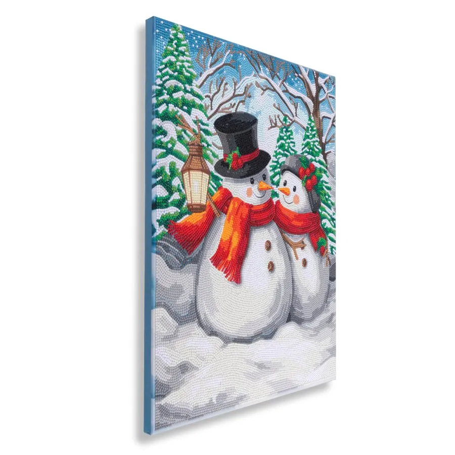 "Modern Christmas Set" Crystal Art Canvas Kit 35cmx45cm Set of 2