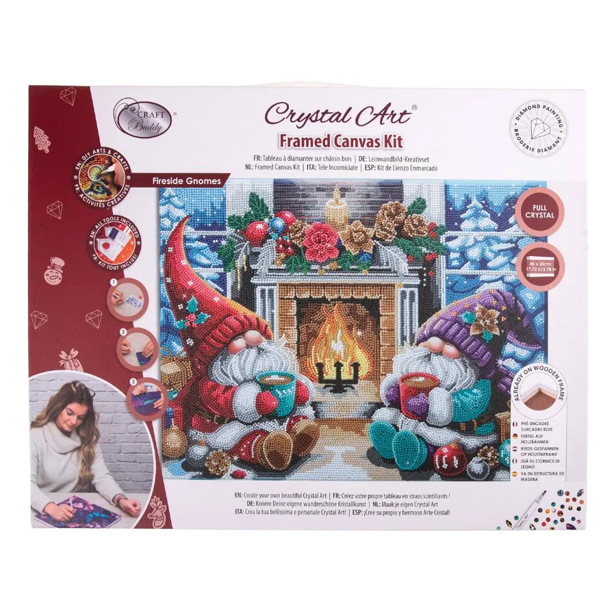 "Modern Christmas Set" Crystal Art Canvas Kit 35cmx45cm Set of 2