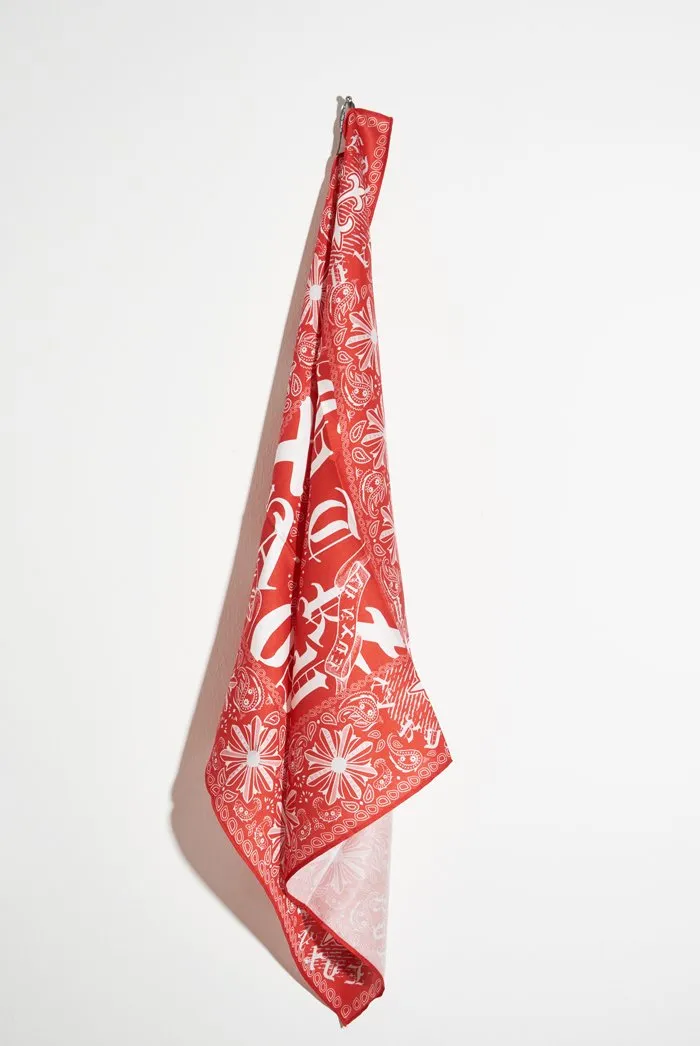 Red & White Gothic Bandana