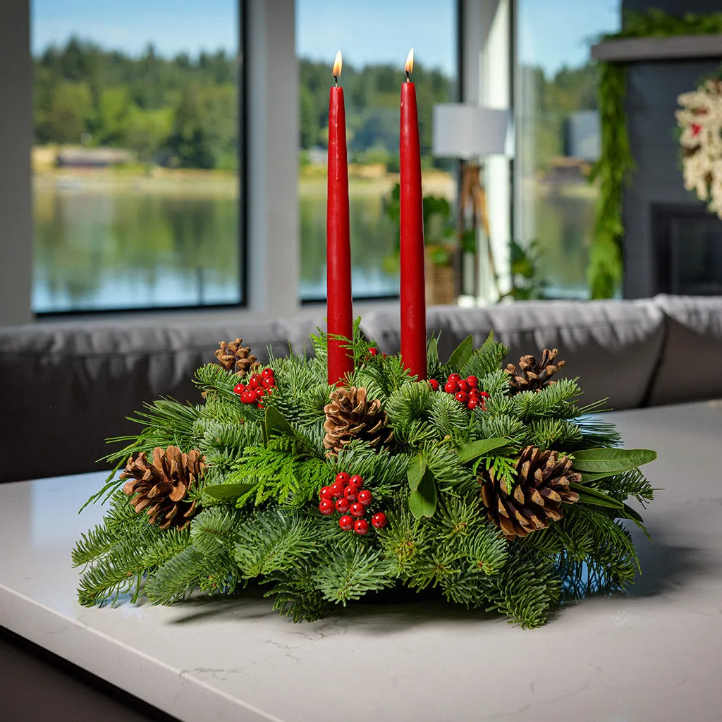 Red Pacific Bay Centerpiece