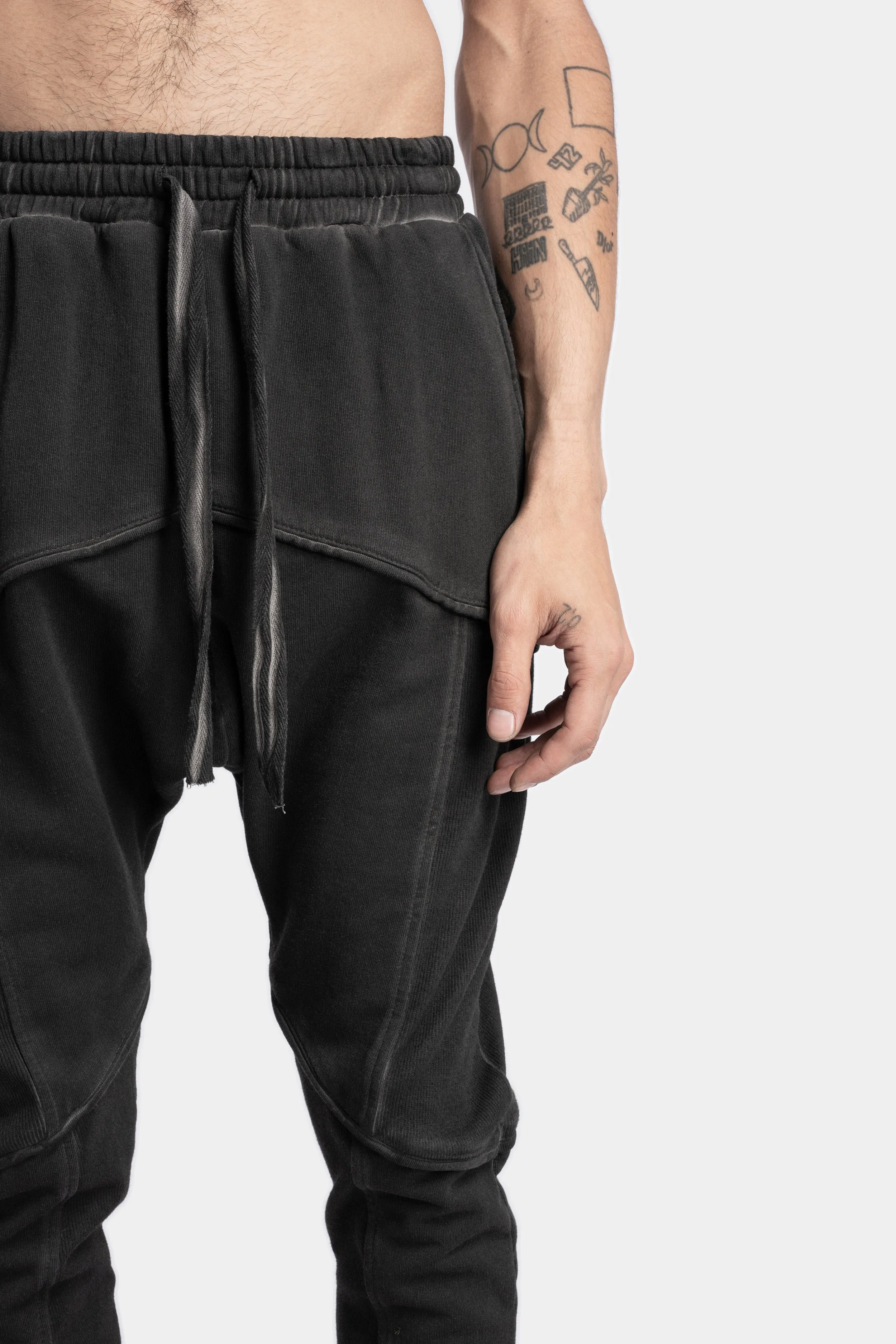 Rib inserts cold dyed sweatpants