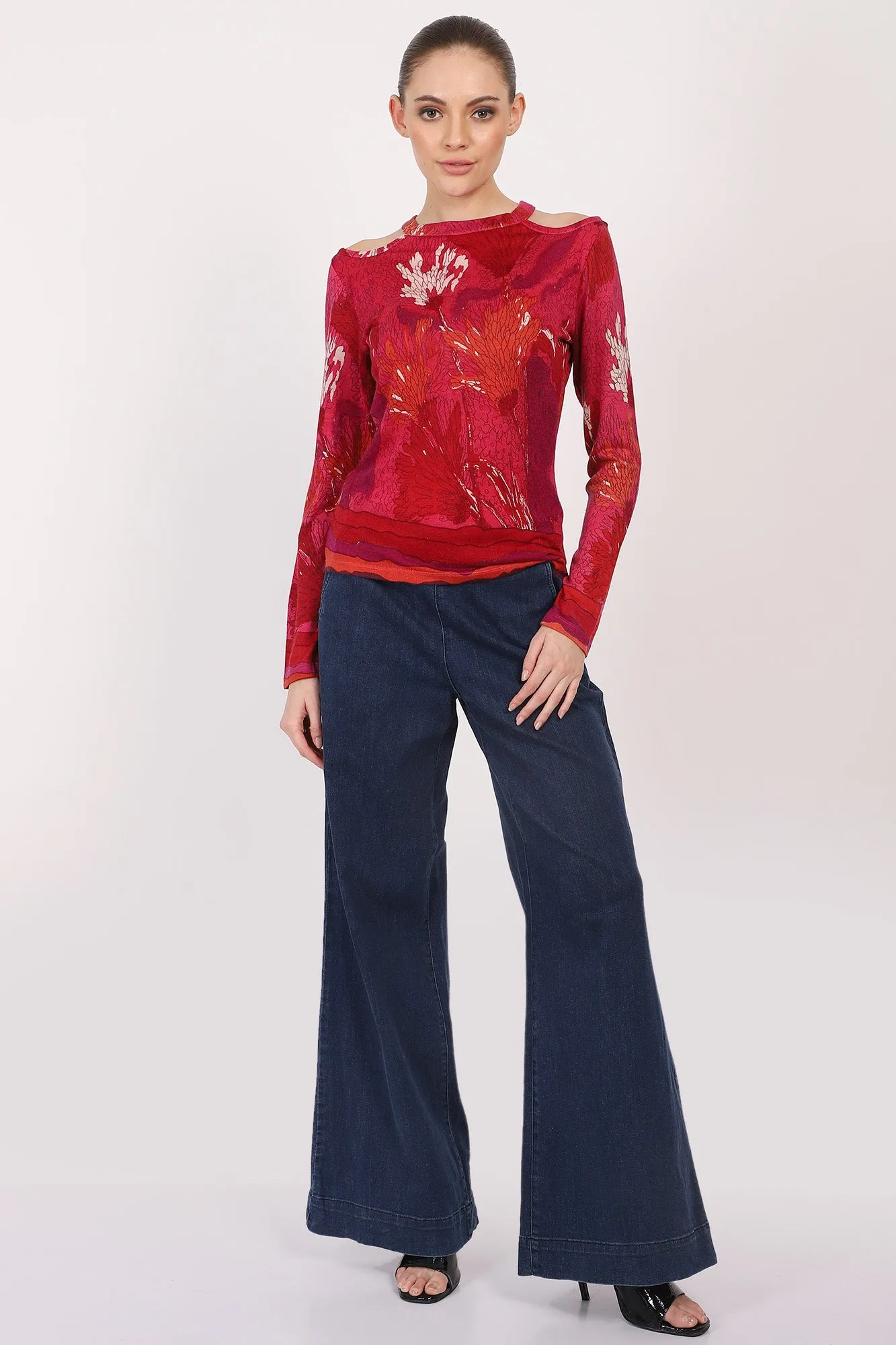 Silk Cashmere - Paint the Town Red Top