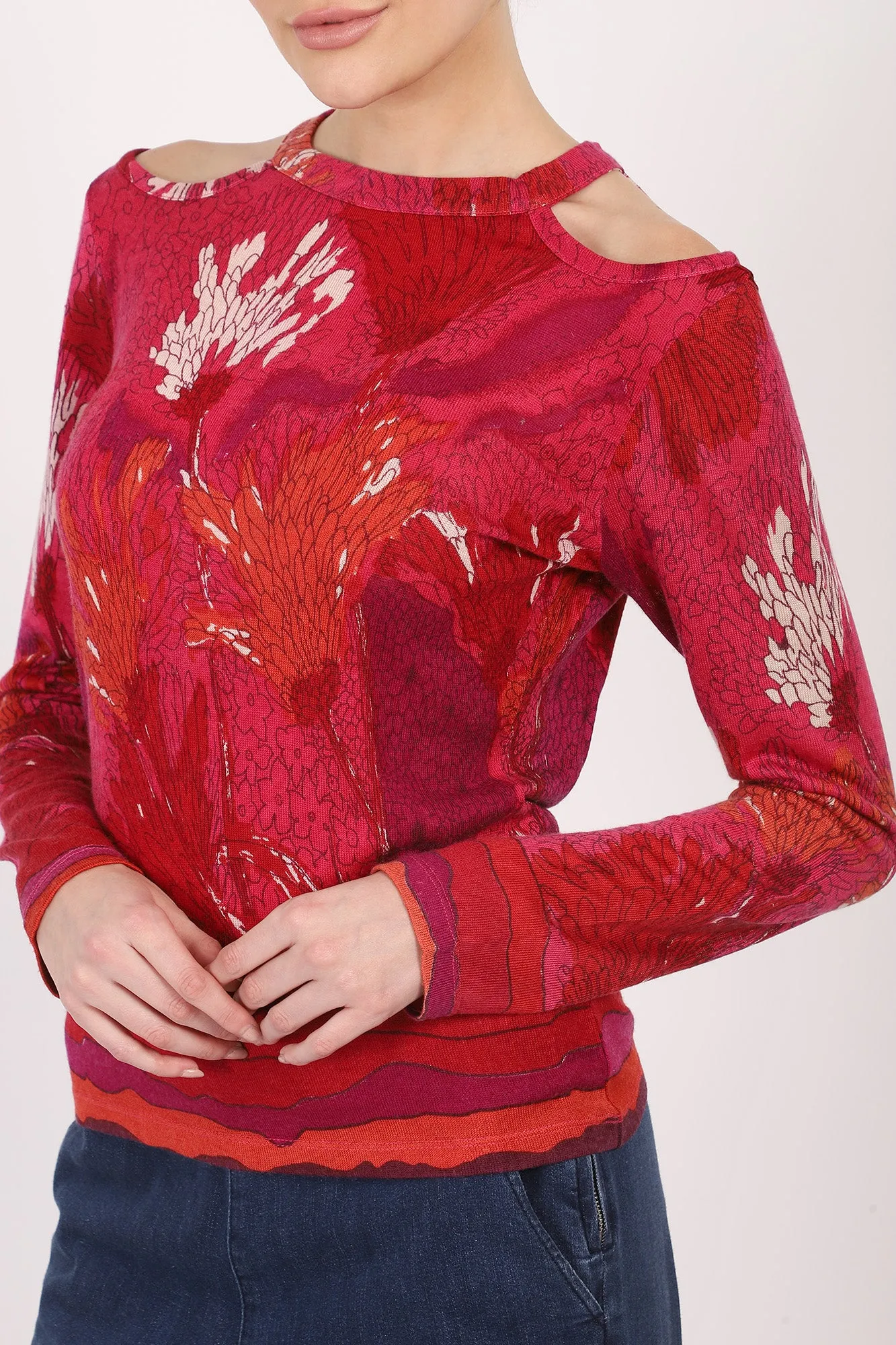 Silk Cashmere - Paint the Town Red Top