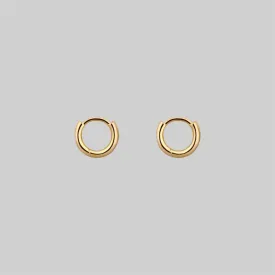 Simple Gold Clicker Hoop Earrings - 10mm