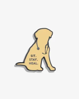 Sit. Stay. Heal. Lapel Pin