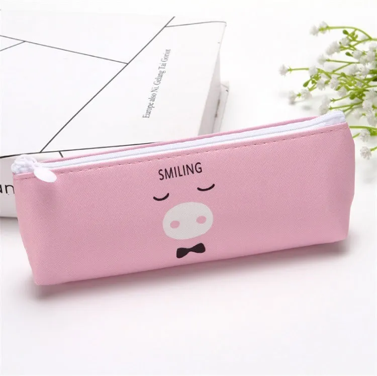 Solid Color Plain Pencil Case and Pouch