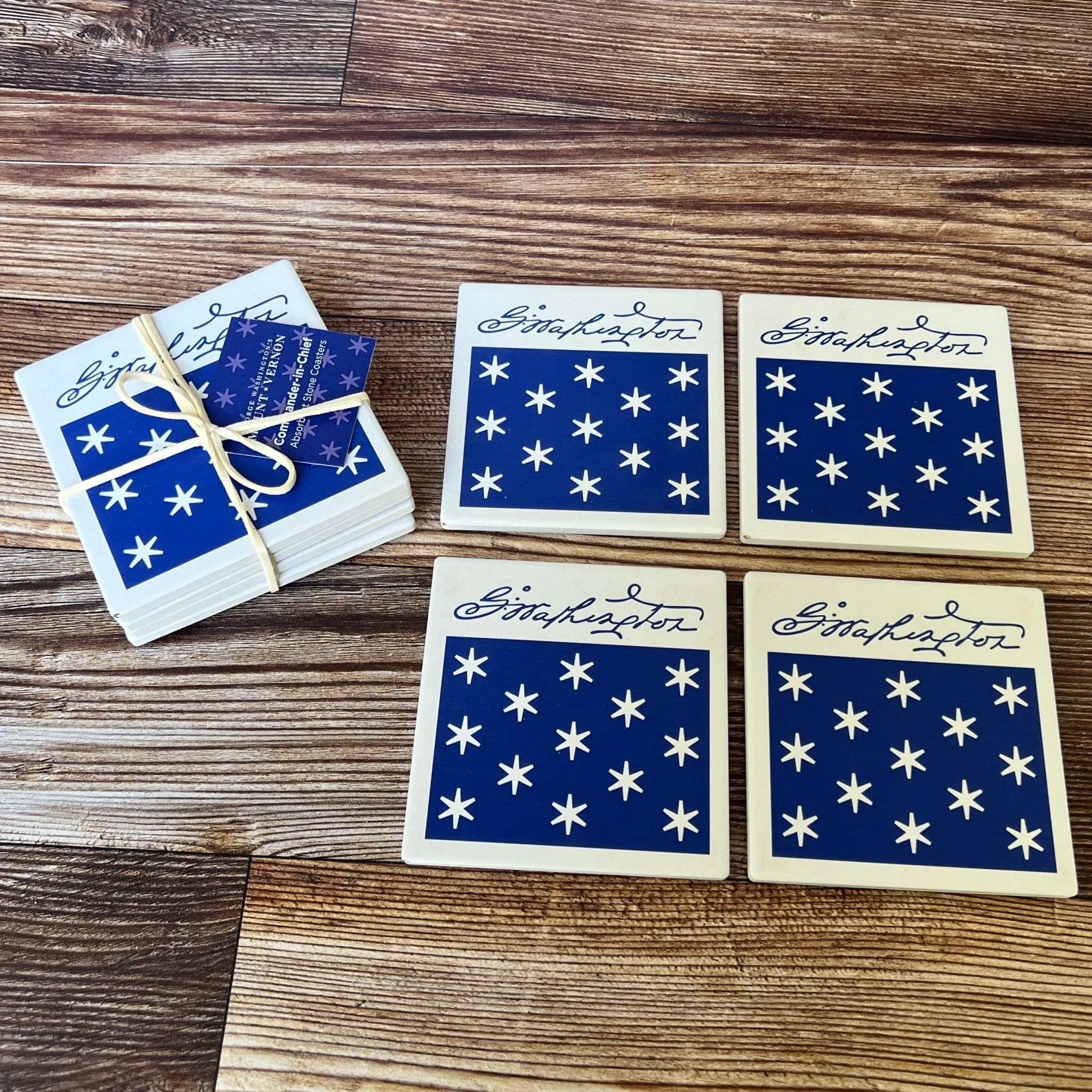 Stone Coaster Set of Four - Commander In Chief Design