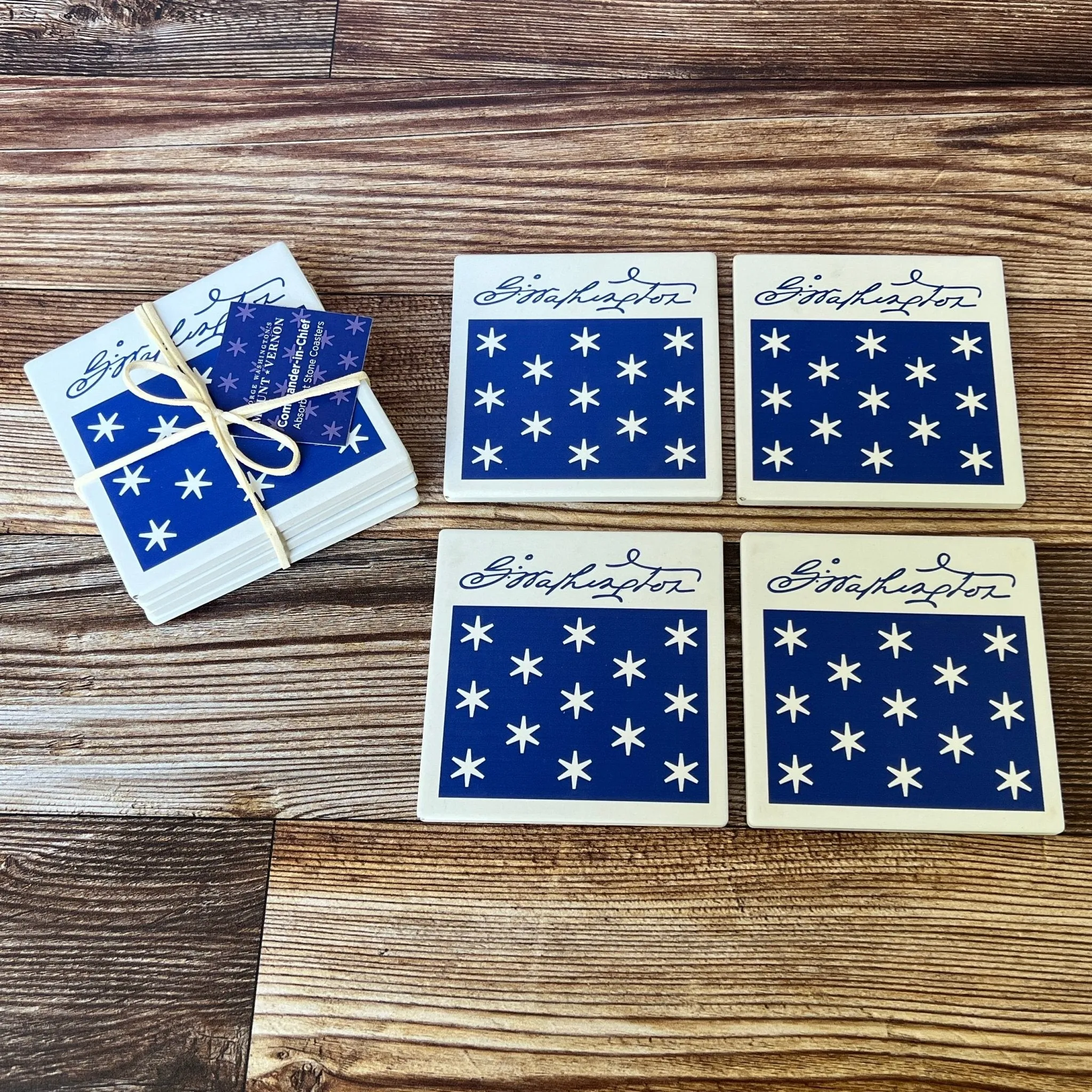 Stone Coaster Set of Four - Commander In Chief Design