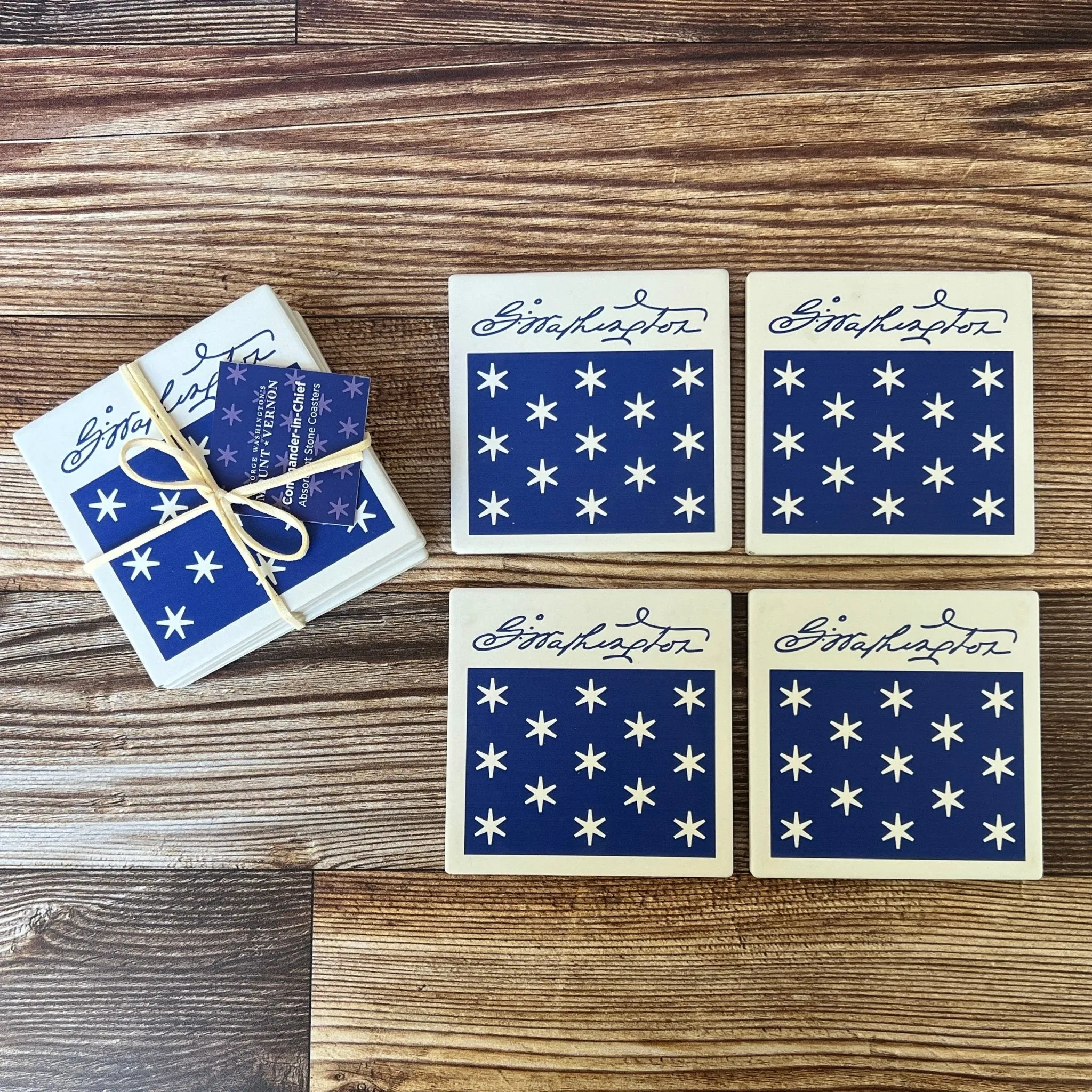 Stone Coaster Set of Four - Commander In Chief Design