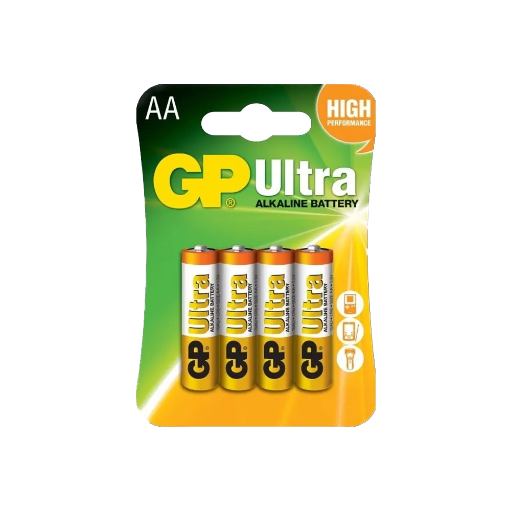 Ultra Alkaline AA Batteries 4 Pack